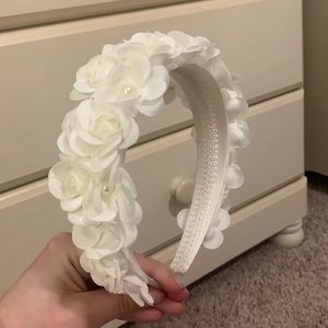 White Floral Headband